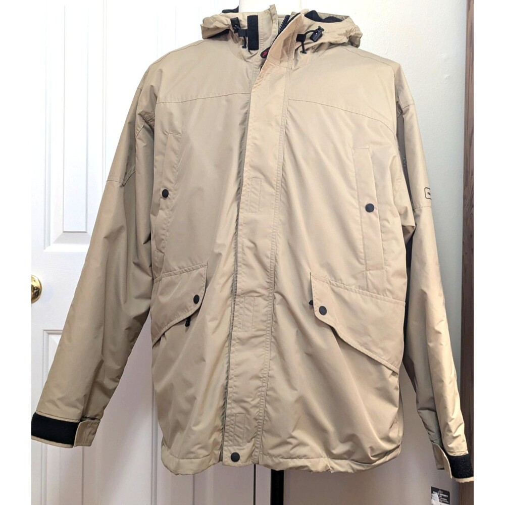 NWT Vintage Polo Sport Ralph Lauren Men's XL Tan Parka Jacket Fleece Hood Coat